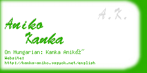aniko kanka business card